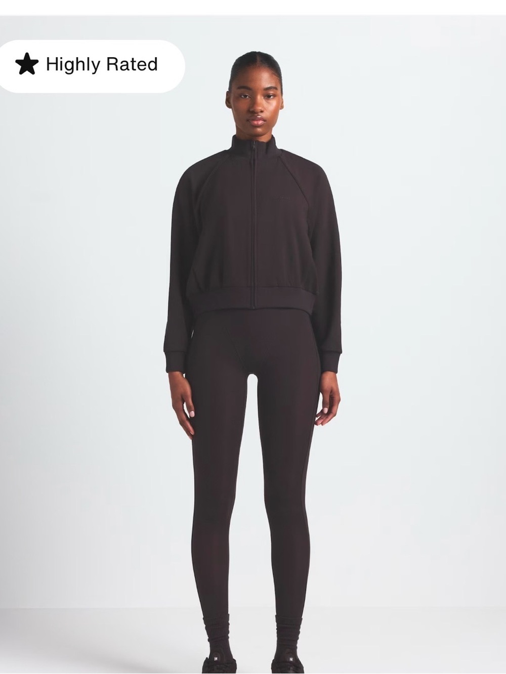 Nike x SKIMS Matte Tricot Women's Track Jacket Dark Roast XS
